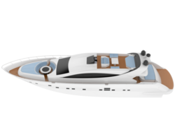 super Yacht isolerat på bakgrund. 3d tolkning - illustration png