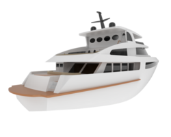 super yacht isolé sur Contexte. 3d le rendu - illustration png