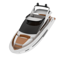 super yacht isolé sur Contexte. 3d le rendu - illustration png