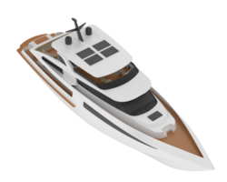 super yacht isolé sur Contexte. 3d le rendu - illustration png