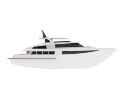 super yacht isolé sur Contexte. 3d le rendu - illustration png