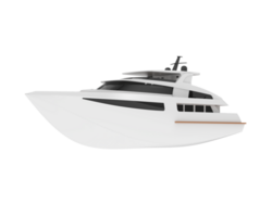 super yacht isolato su sfondo. 3d interpretazione - illustrazione png