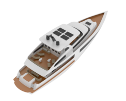 super yacht isolé sur Contexte. 3d le rendu - illustration png