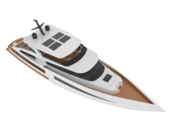 super yacht isolé sur Contexte. 3d le rendu - illustration png