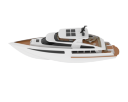 super yacht isolato su sfondo. 3d interpretazione - illustrazione png