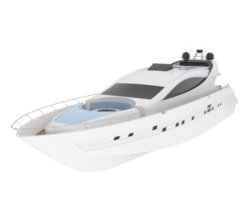 super yacht isolé sur Contexte. 3d le rendu - illustration png