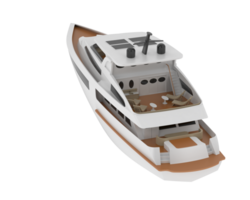 super yacht isolato su sfondo. 3d interpretazione - illustrazione png