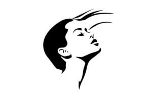 Moda icono elegante logo para belleza y cosmético boutique. vector