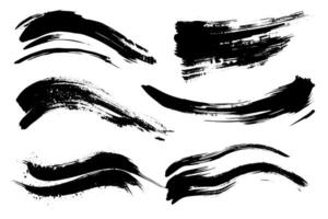 Ink Brush Stroke and Line Splash Creative Brushstroke Set. vector