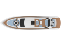 super yacht isolé sur Contexte. 3d le rendu - illustration png