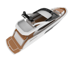 super yacht isolé sur Contexte. 3d le rendu - illustration png