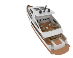 super yacht isolé sur Contexte. 3d le rendu - illustration png