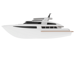 super yacht isolé sur Contexte. 3d le rendu - illustration png