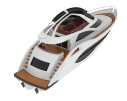 super yacht isolato su sfondo. 3d interpretazione - illustrazione png