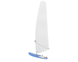 windsurf borda isolado em fundo. 3d Renderização - ilustração png