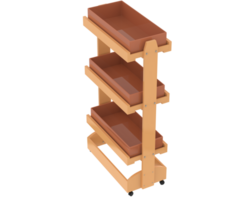 Shelf isolated on background. 3d rendering - illustration png