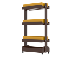 Shelf isolated on background. 3d rendering - illustration png