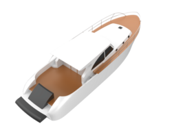 super yacht isolé sur Contexte. 3d le rendu - illustration png