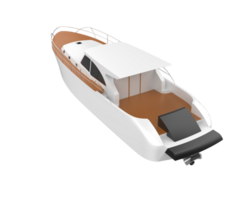 super yacht isolé sur Contexte. 3d le rendu - illustration png