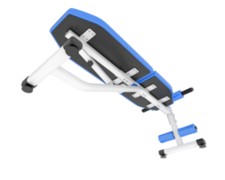 Adjustable bench isolated on background. 3d rendering - illustration png