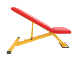 Adjustable bench isolated on background. 3d rendering - illustration png