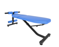 Adjustable bench isolated on background. 3d rendering - illustration png