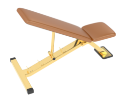 Adjustable bench isolated on background. 3d rendering - illustration png