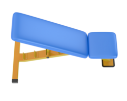 Adjustable bench isolated on background. 3d rendering - illustration png