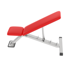 Adjustable bench isolated on background. 3d rendering - illustration png