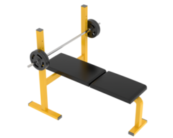 Bench press isolated on background. 3d rendering - illustration png