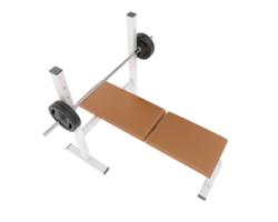 Bench press isolated on background. 3d rendering - illustration png