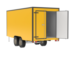 Refrigerated trailer isolated on background. 3d rendering - illustration png