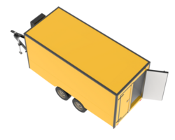 Refrigerated trailer isolated on background. 3d rendering - illustration png