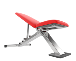 Adjustable bench isolated on background. 3d rendering - illustration png