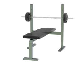 Bench press isolated on background. 3d rendering - illustration png