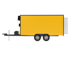 Refrigerated trailer isolated on background. 3d rendering - illustration png