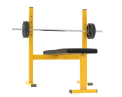 Bench press isolated on background. 3d rendering - illustration png