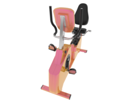 horizontal bicicleta para gimnasio aislado en antecedentes. 3d representación - ilustración png