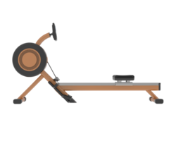 Horizontal bike for gym isolated on background. 3d rendering - illustration png