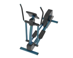 horizontal bicicleta para gimnasio aislado en antecedentes. 3d representación - ilustración png