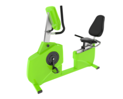 horizontal bicicleta para gimnasio aislado en antecedentes. 3d representación - ilustración png