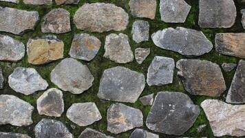 A mixture of stone and cement texture materials. photo