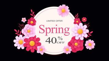 Spring Sale 40 Has Started On Alpha Channel 2D Cartoon Animation video