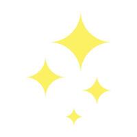 yellow four point star shape element design vector