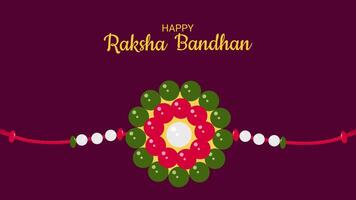 Happy Raksha Bandhan Indian Festival rakhi banner. Rakha on dark purple background. Greeting card invitation design web design. illustration. vector