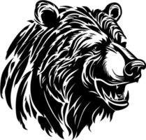 Majestic bear silhouette, ideal for wildlife-themed decor and artistic expressions. AI-Generated. png