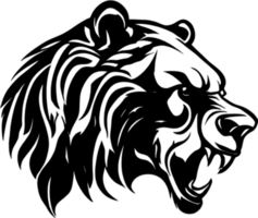 Majestic bear silhouette, ideal for wildlife-themed decor and artistic expressions. AI-Generated. png