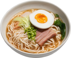 Delicious instant Ramen, ideal for satisfying hunger swiftly. AI-Generated. png