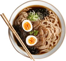 Delicious instant Ramen, ideal for satisfying hunger swiftly. AI-Generated. png
