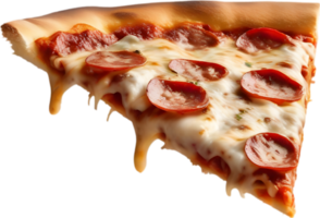 Indulge in a slice with gooey mozzarella, perfectly baked. AI-Generated. png